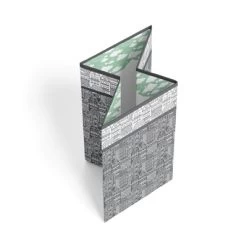 Bacati - Clouds In The City Mint//Gray Collapsible Laundry Hamper