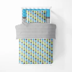 Bacati - Elephants Aqua Lime Gray 3 Pc Toddler Bed Sheet Set -Nursery Nest Deals Store GUEST 98f3e4d8 948a 4eba 8deb 24602f98974e 1