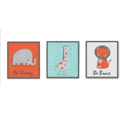 Bacati - Jungle Safari Aqua Orange Gray 10 Pc Crib Bedding Set With Long Rail Guard Cover -Nursery Nest Deals Store GUEST 9a74f0f9 dd0c 46e2 adf8 621638d787a7