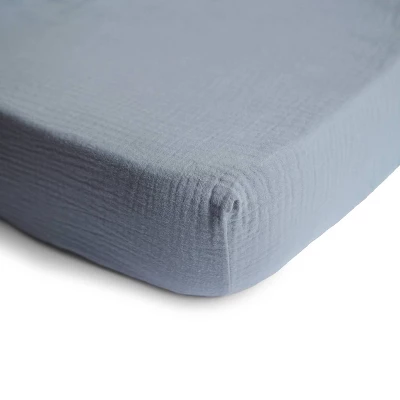 Mushie Extra Soft Muslin Crib Fitted Sheet 12 Mushie Extra Soft Muslin Crib Fitted Sheet - Image 12