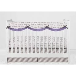 Bacati - Love Gray Lilac 10 Pc Crib Bedding Set With Long Rail Guard Cover -Nursery Nest Deals Store GUEST 9bae4f09 4d63 44c1 a79d 5fad7b0792fd