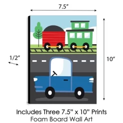 Big Dot Of Happiness Cars, Trains, And Airplanes - Transportation Nursery Wall Art And Kids Room Decor - 7.5 X 10 Inches - Set Of 3 Prints -Nursery Nest Deals Store GUEST 9c5dbc7b 2bfb 41d3 a985 ca1267a3bf8a