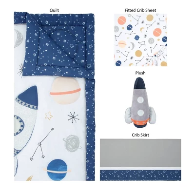 Sammy & Lou Cosmic Rocket Crib Bedding Set - 4pc 1 Sammy & Lou Cosmic Rocket Crib Bedding Set - 4pc