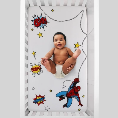 Marvel Spider-Man Photo Op Fitted Crib Sheet 2 Marvel Spider-Man Photo Op Fitted Crib Sheet - Image 2