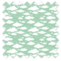 Bacati - Clouds In The City Mint/ Clouds Crib/Toddler Bed Skirt