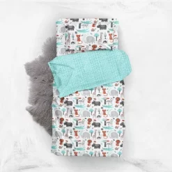 Bacati - Jungle Safari Animals Aqua/Orange/Gray 5 Pc Cotton Toddler Bedding Set -Nursery Nest Deals Store GUEST a882f05c 9ed8 43f5 bf3a e77b562b0cef
