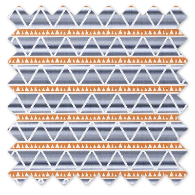 Bacati - Liam Orange/Navy Large Triangles Muslin 100 Percent Cotton Universal Baby US Standard Crib Or Toddler Bed Fitted Sheet 4 Bacati - Liam Orange/Navy Large Triangles Muslin 100 Percent Cotton Universal Baby US Standard Crib Or Toddler Bed Fitted Sheet - Image 4