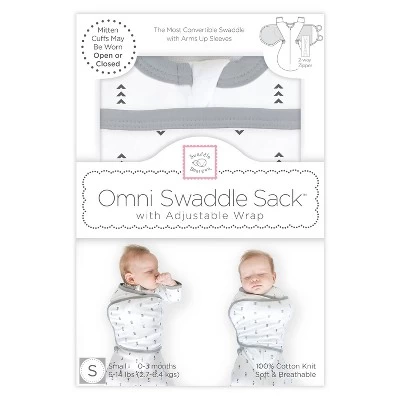 SwaddleDesigns Omni Swaddle Sack Swaddle Wrap - White - S - 0-3 Months 7 SwaddleDesigns Omni Swaddle Sack Swaddle Wrap - White - S - 0-3 Months - Image 7