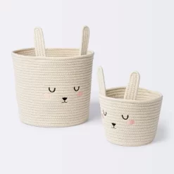 Coiled Rope Small Round Storage Basket - Rabbit - Cloud Island™ 5 Coiled Rope Small Round Storage Basket - Rabbit - Cloud Island™ -Nursery Nest Deals Store GUEST af7f0e09 bdf8 4734 a3ec 70dd06adeeb5