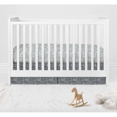 Bacati - Clouds In The City White/Gray 4 Pc Crib Bedding Set With Diaper Caddy 3 Bacati - Clouds In The City White/Gray 4 Pc Crib Bedding Set With Diaper Caddy - Image 3