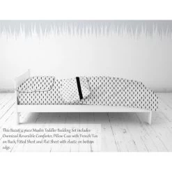 Bacati - Mustache/Plus Muslin 4 Pc Toddler Bedding Set, Black 12 Bacati - Mustache/Plus Muslin 4 Pc Toddler Bedding Set, Black -Nursery Nest Deals Store GUEST b6d6831f 9737 4840 b8d8 2fe827ceb26c