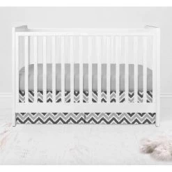 Bacati - Ikat Chevron White Grey Neutral 10 Pc Crib Set With Long Rail Guard Cover & 4 Muslin Swaddling Blankets -Nursery Nest Deals Store GUEST b78e42f5 33e1 4ed7 96cf e2ecb5c1ee67