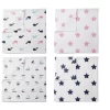 Bacati - Little Sailor Blue/Navy/Pink Girls Muslin Swaddling Blankets Set Of 4
