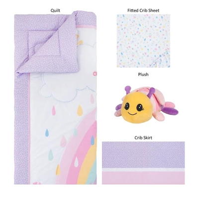Sammy & Lou Rainbow Showers Crib Bedding Set - 4pc 1 Sammy & Lou Rainbow Showers Crib Bedding Set - 4pc