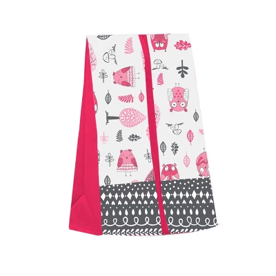 Bacati - Owls In The Woods Pink Fuschia Gray 10 Pc Crib Bedding Set With 2 Crib Fitted Sheets 7 Bacati - Owls In The Woods Pink Fuschia Gray 10 Pc Crib Bedding Set With 2 Crib Fitted Sheets - Image 7