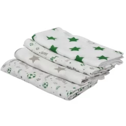 Bacati - Soccerball Green/Gray Muslin Swaddling Blankets Set Of 4 -Nursery Nest Deals Store GUEST bd68b5d3 ec24 4cee a141 91ed66aae1fa