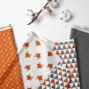 Bacati - Playful Fox Orange Gray 3 Pc Crib Bedding Set