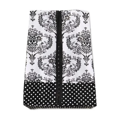 Bacati - Classic Damask Black/Grey/White 4 Pc Crib Bedding Set With Diaper Caddy 6 Bacati - Classic Damask Black/Grey/White 4 Pc Crib Bedding Set With Diaper Caddy - Image 6