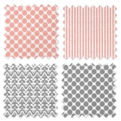 Bacati - Ikat Coral/Gray Dots/Stripes Swaddling Muslin Blankets Set Of 4 7 Bacati - Ikat Coral/Gray Dots/Stripes Swaddling Muslin Blankets Set Of 4 -Nursery Nest Deals Store GUEST c7830b14 c597 4c87 99e5 bbe6600e6218