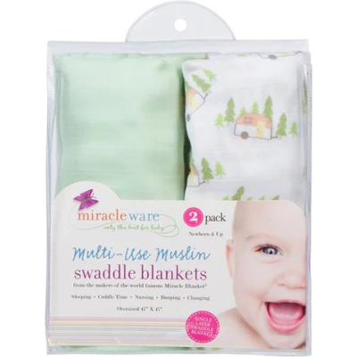 MiracleWare Muslin Swaddle - 2pk 1 MiracleWare Muslin Swaddle - 2pk