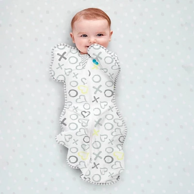Love To Dream Swaddle UP Silky-Lux Swaddle Wrap - Kisses 1 Love To Dream Swaddle UP Silky-Lux Swaddle Wrap - Kisses