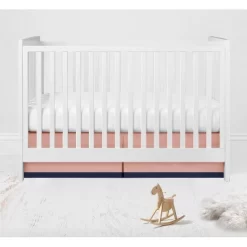 Bacati - Olivia Coral Navy 10 Pc Crib Bedding Set With Long Rail Guard Cover -Nursery Nest Deals Store GUEST caaf4aac 52b3 4af7 8170 a07af1046f09