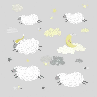 RoomMates Counting Sheep Peel And Stick Wall Decal 3 RoomMates Counting Sheep Peel And Stick Wall Decal - Image 3