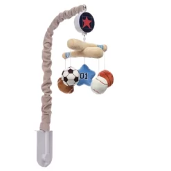 Lambs & Ivy Baby Sports Musical Baby Crib Mobile Soother Toy - Gray -Nursery Nest Deals Store GUEST ce302187 3836 4b5d 9e2e 3a30802eb9a6