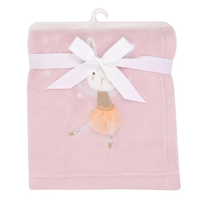 Bedtime Originals Tiny Dancer Fleece Baby Blanket - Pink 4 Bedtime Originals Tiny Dancer Fleece Baby Blanket - Pink - Image 4