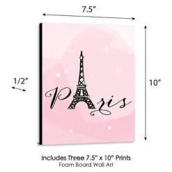 Big Dot Of Happiness Paris, Ooh La La - Baby Girl Nursery Wall Art, Kids Room Decor And Eiffel Tower Home Decor - 7.5 X 10 Inches - Set Of 3 Prints -Nursery Nest Deals Store GUEST cfbf51a6 d0eb 4ec2 91ee 0780fd593b35