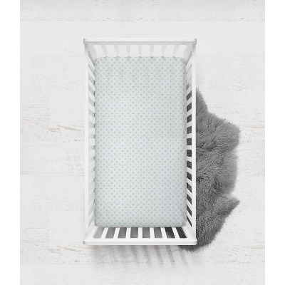 Bacati - Floral Petals Aqua Muslin 100 Percent Cotton Universal Baby US Standard Crib Or Toddler Bed Fitted Sheet 2 Bacati - Floral Petals Aqua Muslin 100 Percent Cotton Universal Baby US Standard Crib Or Toddler Bed Fitted Sheet - Image 2