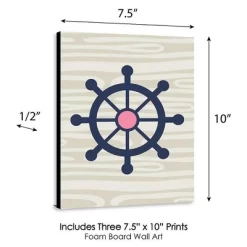 Big Dot Of Happiness Ahoy - Nautical Girl - Pink Nursery Wall Art And Kids Room Decorations - Gift Ideas - 7.5 X 10 Inches - Set Of 3 Prints -Nursery Nest Deals Store GUEST d085e978 fa4f 4052 abd8 ba77afd42c77