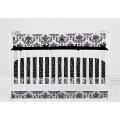 Bacati - Classic Damask Black/Grey/White 10 Pc Crib Bedding Set With Long Rail Guard Cover -Nursery Nest Deals Store GUEST d1ba7fc6 5708 4472 be84 eb5dae2b7786 1