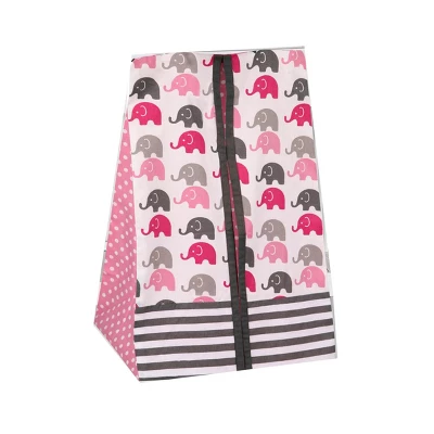 Bacati - Elephants Pink/Fuschia/Gray 10 Pc Crib Bedding Set With Long Rail Guard Cover 10 Bacati - Elephants Pink/Fuschia/Gray 10 Pc Crib Bedding Set With Long Rail Guard Cover - Image 10