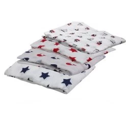 Bacati - Little Sailor Blue/Navy/Red Boys Muslin Swaddling Blankets Set Of 4 -Nursery Nest Deals Store GUEST d56530bf d1f2 4672 845a 36475b60b076