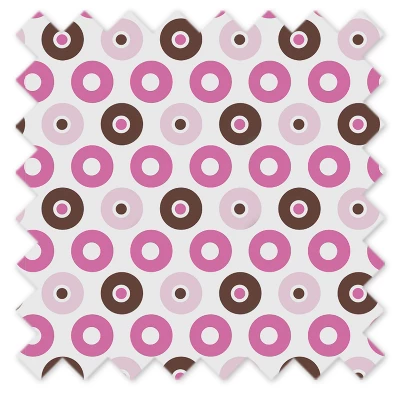 Bacati - Mod Dots Pink Fuschia Beige Chocolate 100 Percent Cotton Universal Baby US Standard Crib Or Toddler Bed Fitted Sheet 4 Bacati - Mod Dots Pink Fuschia Beige Chocolate 100 Percent Cotton Universal Baby US Standard Crib Or Toddler Bed Fitted Sheet - Image 4