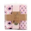 Touched By Nature Infant Girl Organic Cotton Swaddle Wraps, Blossoms, 0-3 Months