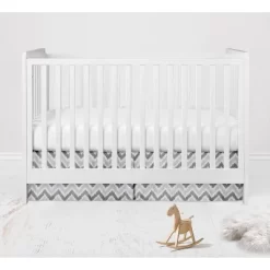 Bacati - Ikat Dots Stripes Coral Grey Muslin Girls 8 Pc Crib Set With Crib Rail Guard -Nursery Nest Deals Store GUEST df7e64bc 5773 4605 8bfb 91a793429bd1 1