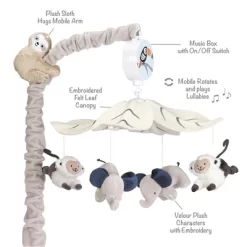 Lambs & Ivy Jungle Party Gray Animals Musical Baby Crib Mobile Soother Toy -Nursery Nest Deals Store GUEST dfc87433 2f91 41be a695 ec3bbcfb4519
