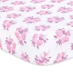 The Peanutshell Purple Floral 4-Pack Crib Fitted Sheet Set In Purple/Pink/White -Nursery Nest Deals Store GUEST e03316a0 27b0 4262 b6f4 b8de636e5511