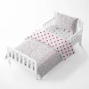 Bacati - Baseball Red/Gray Muslin 4 Pc Toddler Bedding Set