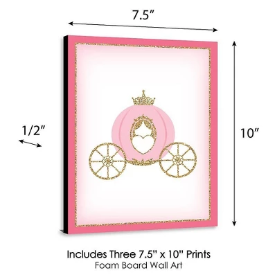 Big Dot Of Happiness Little Princess Crown - Castle Nursery Wall Art And Kids Room Decorations - Gift Ideas - 7.5 X 10 Inches - Set Of 3 Prints 3 Big Dot Of Happiness Little Princess Crown - Castle Nursery Wall Art And Kids Room Decorations - Gift Ideas - 7.5 X 10 Inches - Set Of 3 Prints - Image 3