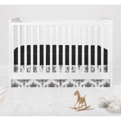 Bacati - Classic Damask Black/Grey/White 10 Pc Crib Bedding Set With 2 Crib Fitted Sheets 15 Bacati - Classic Damask Black/Grey/White 10 Pc Crib Bedding Set With 2 Crib Fitted Sheets -Nursery Nest Deals Store GUEST e1a2e555 e6a9 4bc3 b843 dc4a3f2e2acc 2