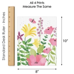 Big Dot Of Happiness Wildflowers - Unframed Floral Nursery And Room Decor Linen Paper Wall Art - Set Of 4 - Artisms - 8 X 10 Inches -Nursery Nest Deals Store GUEST e21da419 76ba 4cfc 94c5 d64a4993a90b