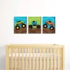 Big Dot Of Happiness Smash And Crash - Monster Truck - Boy Nursery Wall Art And Kids Room Decor - 7.5 X 10 Inches - Set Of 3 Prints