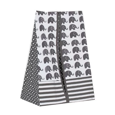 Bacati - Elephants White/Gray 10 Pc Crib Bedding Set With Long Rail Guard Cover 10 Bacati - Elephants White/Gray 10 Pc Crib Bedding Set With Long Rail Guard Cover - Image 10