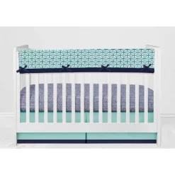 Bacati - Noah Mint Navy 6 Pc Crib Bedding Set With Long Rail Guard Cover 14 Bacati - Noah Mint Navy 6 Pc Crib Bedding Set With Long Rail Guard Cover -Nursery Nest Deals Store GUEST e7d43660 78e0 47f7 aa49 f102e2a20b8f