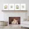 Big Dot Of Happiness Wildflowers - Unframed Floral Nursery And Room Decor Linen Paper Wall Art - Set Of 4 - Artisms - 8 X 10 Inches