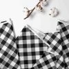Bacati - Black Checks Plaids Printed 100 Percent Cotton Universal Baby US Standard Crib Or Toddler Bed Fitted Sheet