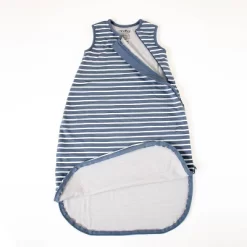 Woolino 4 Season Basic Baby Swaddle Wrap, Merino Wool, Navy Blue, 6-18 Months
